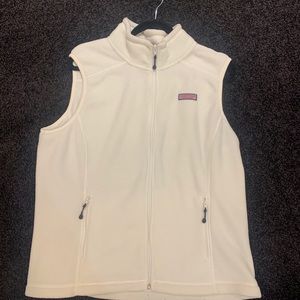 Vineyard Vines White Fleece Vest